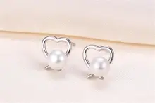 

Japanese Super fairy Heart-shaped Natural Pearl Ear Stud