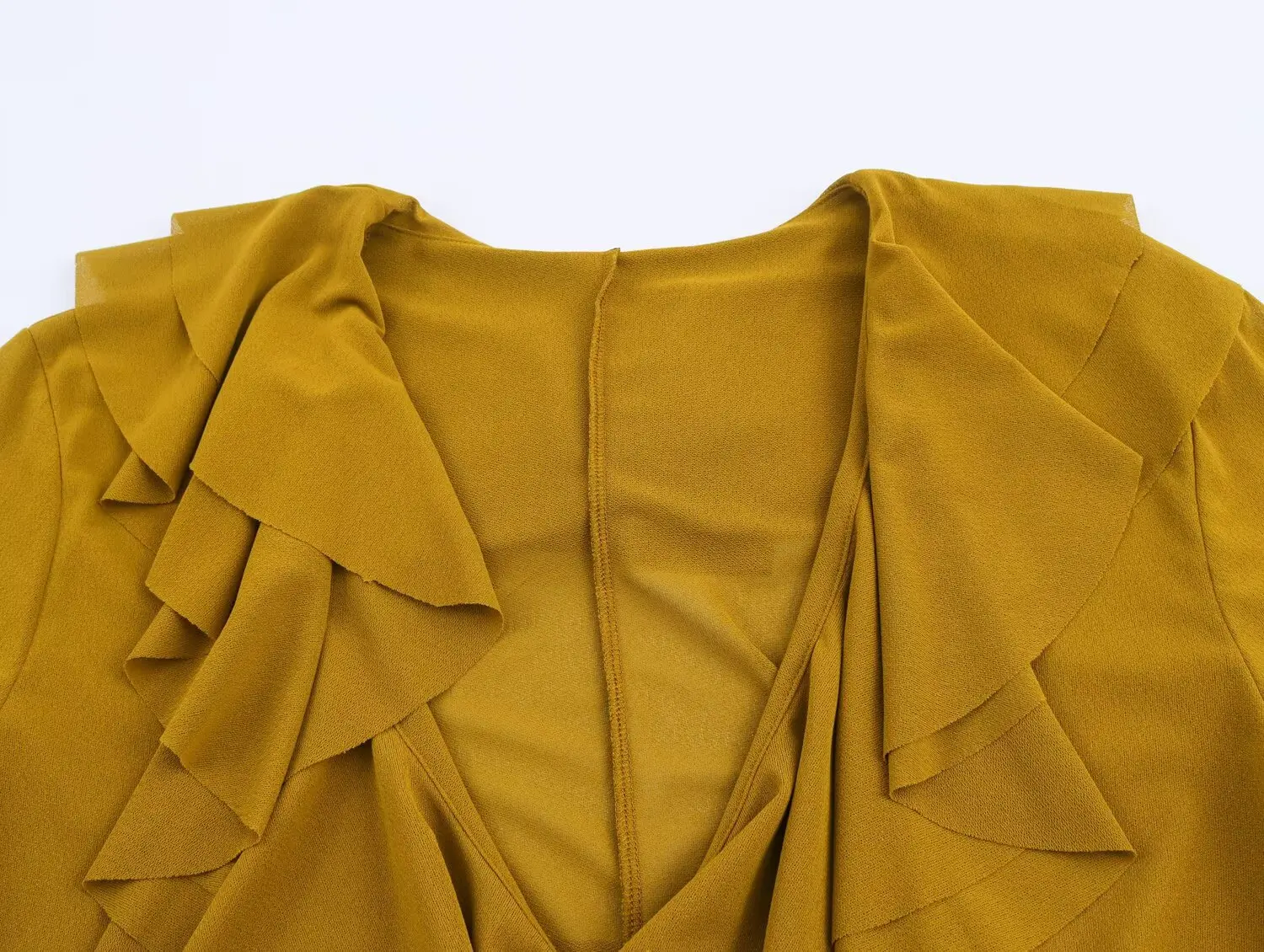 Women'S V-Neck Blouse Autumn And Winter New Fashion Layered Long-Sleeved Blouse French Sweet Top Fashionable Elegant Pullover