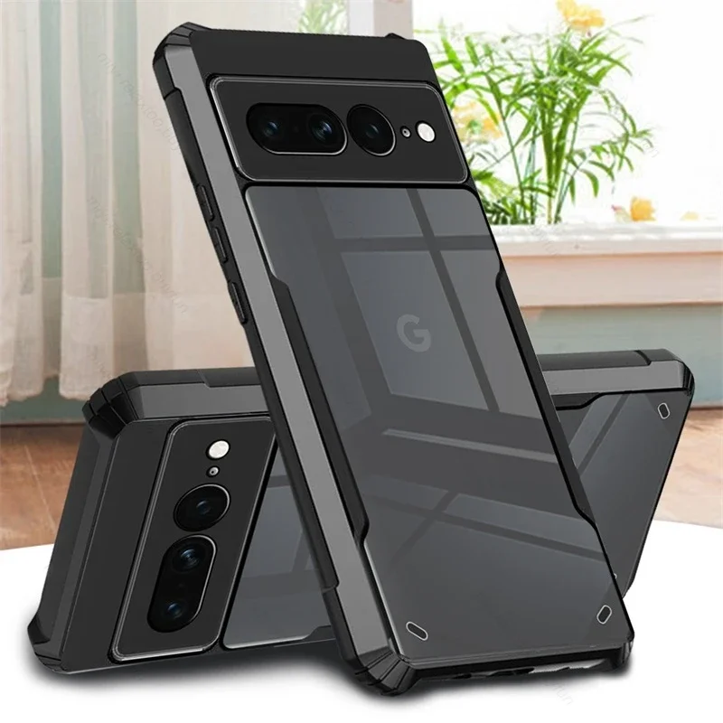 Shockproof Transparent Acrylic Phone Case with TPU Soft Frame
