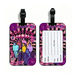 Trendy Kpop PVC Luggage Tag with Information Card - Anti - Loss Name Label for Travel Accessories (Z8)