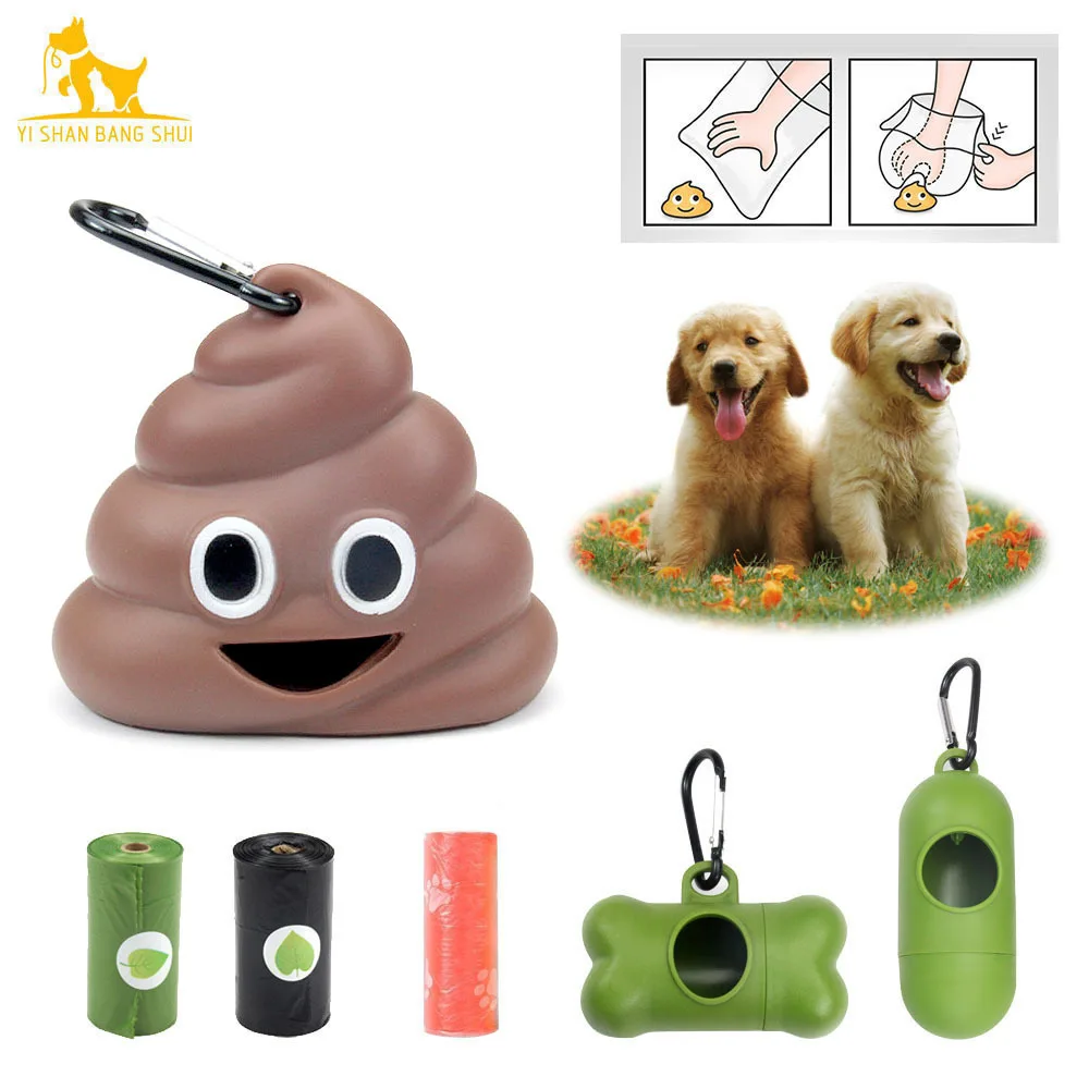 Dispenser Per Sacchetti Di Rifiuti Sacchetti Di Cacca Biodegradabili Neri Per Cane Gatto Pulizia Dei Rifiuti Escrementi Trasportino Forniture Ecologic