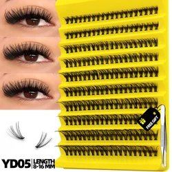 GROINNEYA Natural Volume Faux Mink Cluster Lashes - MIX (200pcs-YD05)