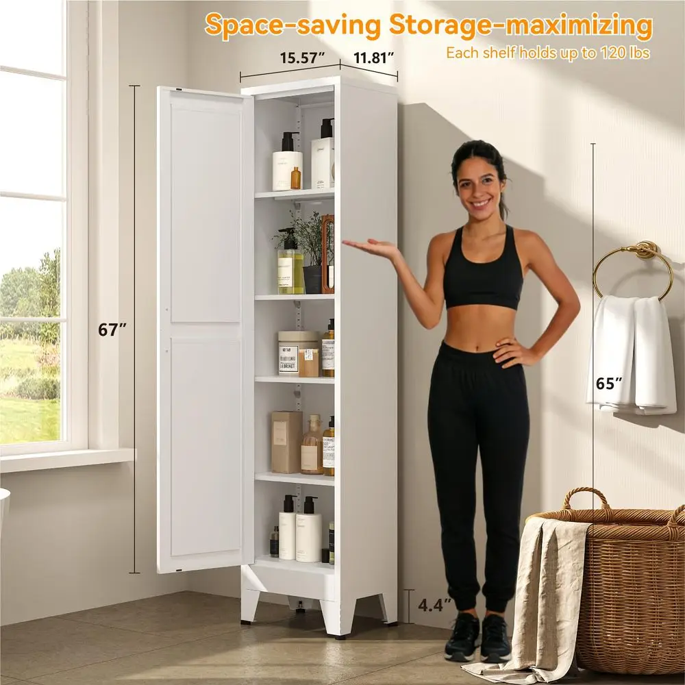 Slim Metal Storage Cabinet 2