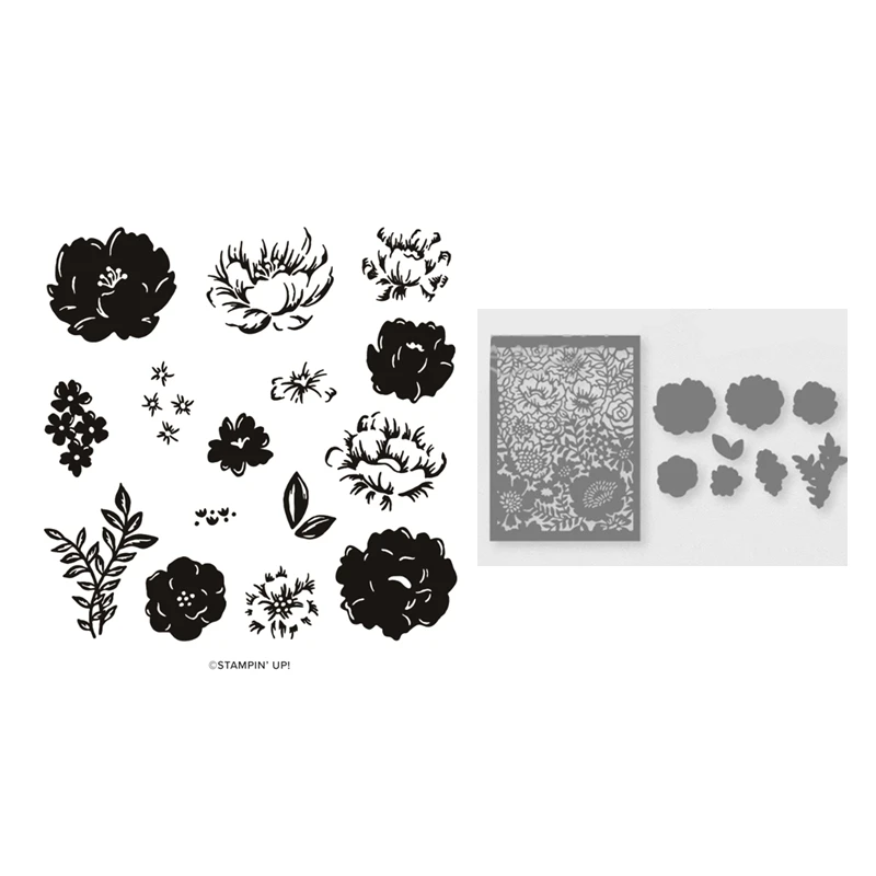 

Two Tone Flora Januar-April 2023 Mini Catalog Cutting Dies Clear Stamp Scrapbooking Frame Card Craft