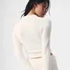 AI Autumn and Winter New Women's Plush Slim-fit Long-sleeved Knitted Sweater Wide-leg Pants Sports Suit Casual Pants 1