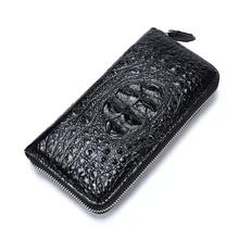 

New Men's Crocodile Leather Clutch Coin Purse Genuine Men Luxury Holographic Wallet Business Multifunctional Card Holder Handbag