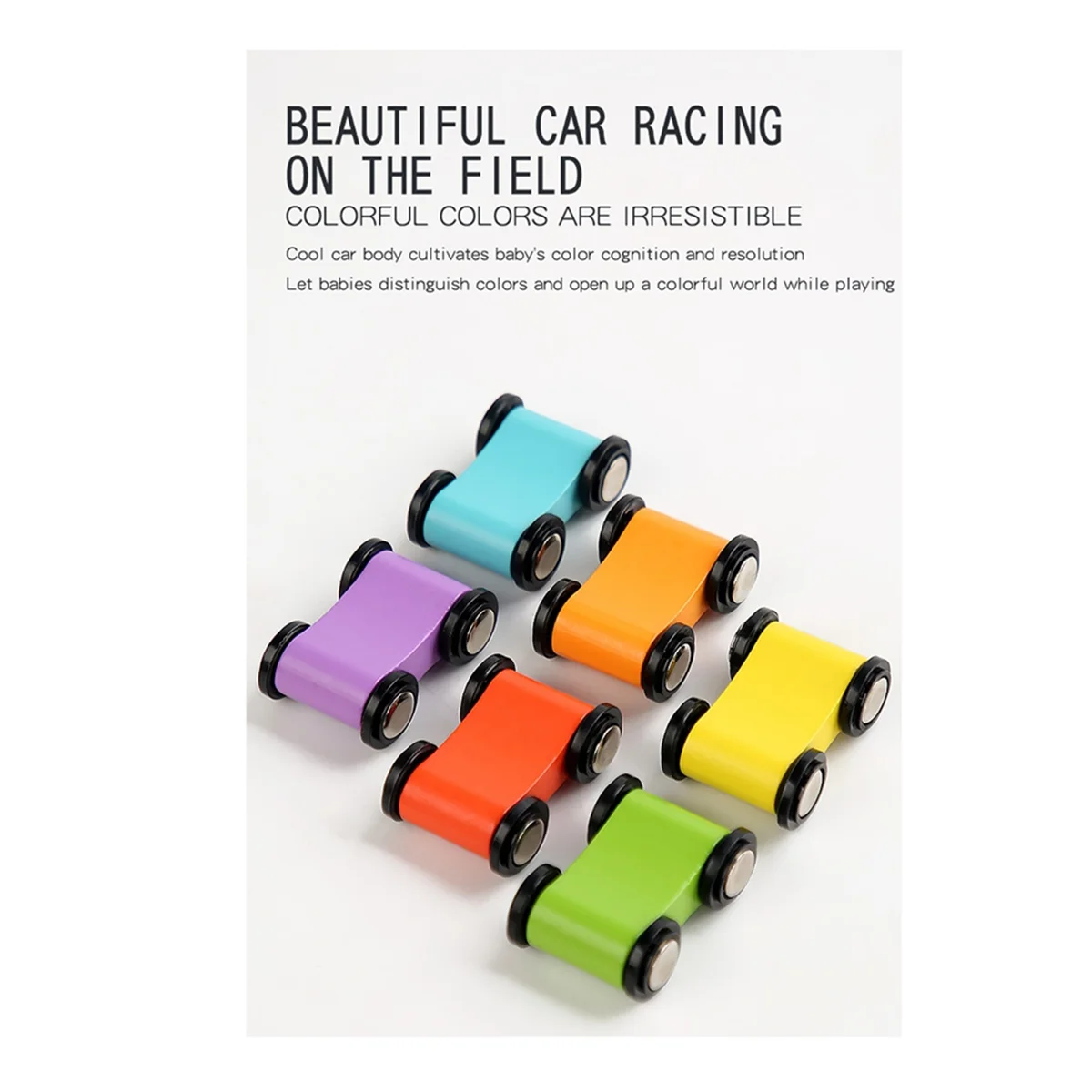 BAAU Wooden Racing Slide Cars Track Parking Lot Toys Gliding Ladder Vehicles DIY Education Xmas Birthday Gifts for Kids Boys