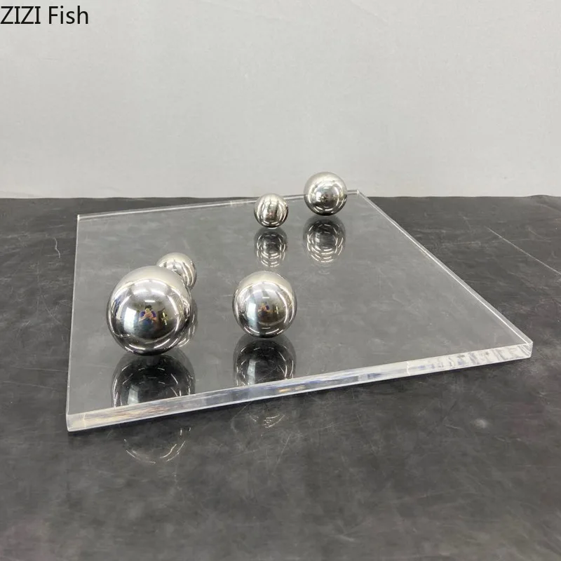 Transparent Acrylic Decorative Storage Tray Jewelry Earrings Organizer Trays Dresser Table Desktop Cosmetics Organizer Container 4