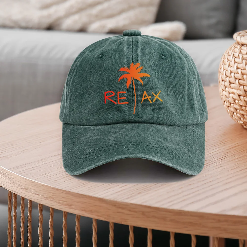 

Classic printed craft cap, washed pure cotton casual cap, simple baseball cap, outdoor sports accessories.