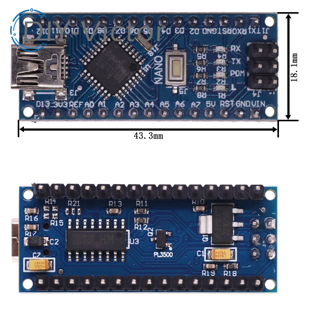 Плата расширения NANO IO Shield V3.0 3,0 для контроллера Arduino AVR ATMEGA328P (art.: 3920bf67f98aa) - 3920bf67f98aa