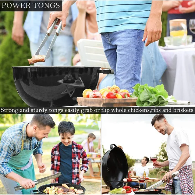 26Db Rozsdamentes Acél Deluxe Grillkészlet Grill Edények Kültéri Grillkészlethez Szükséges Grillező Szerszámok Készlet - Image 2