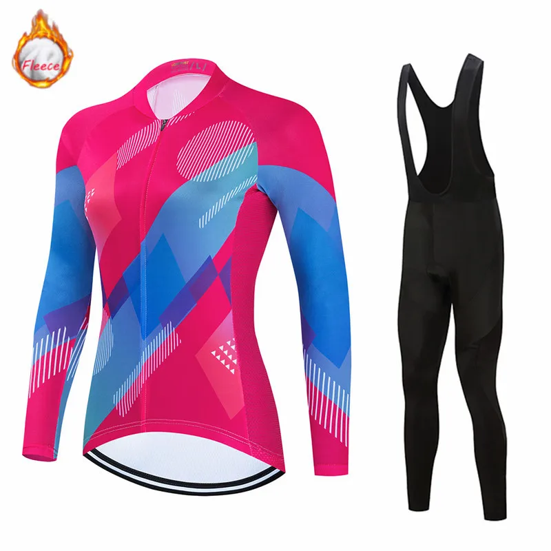 

Winter Cycling Clothing Cycling Clothing Women Winter Fleece Long Sleeve MTB Cycling Clothes Bicycle Clothing Cycling Jersey