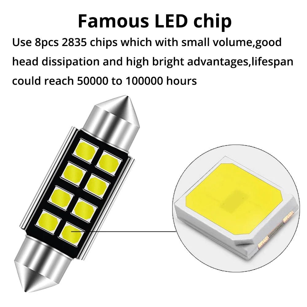ڵ 佺 C5W C10W ڵ  LED, ڵ   , ׸ ,  DC 12V, 31mm, 36mm, 39mm, 41mm, 2835 SMD 8 Ĩ, 10 