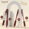 Lopet Cute gel pens sets 4pcs 0.5mm Black Ink Writing Pen Soft Grip Press Kawaii Stationery Quick Dry Homework School Gadgets 5