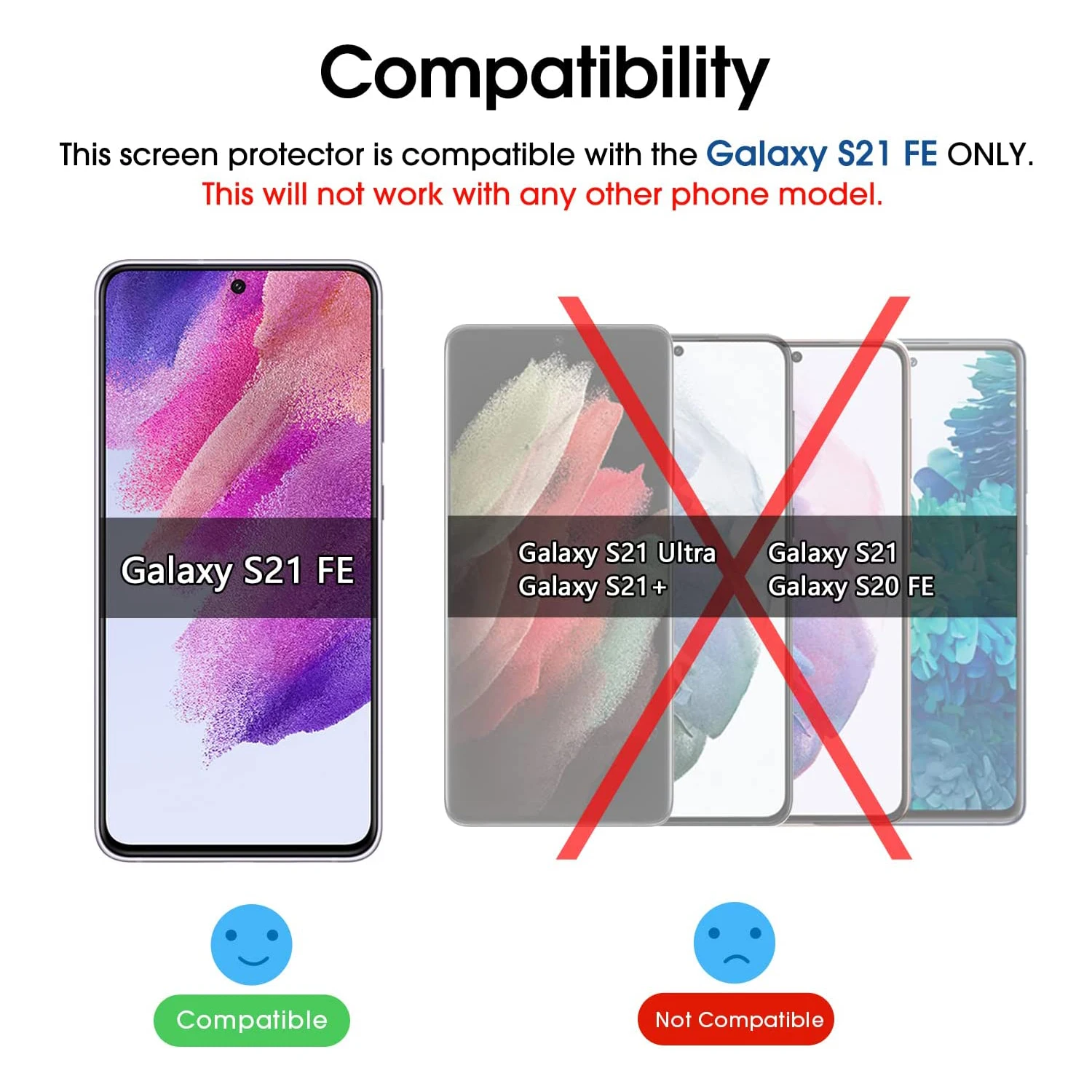 Premium 9H Tempered Glass Screen Protector Film (2/4 Pack)