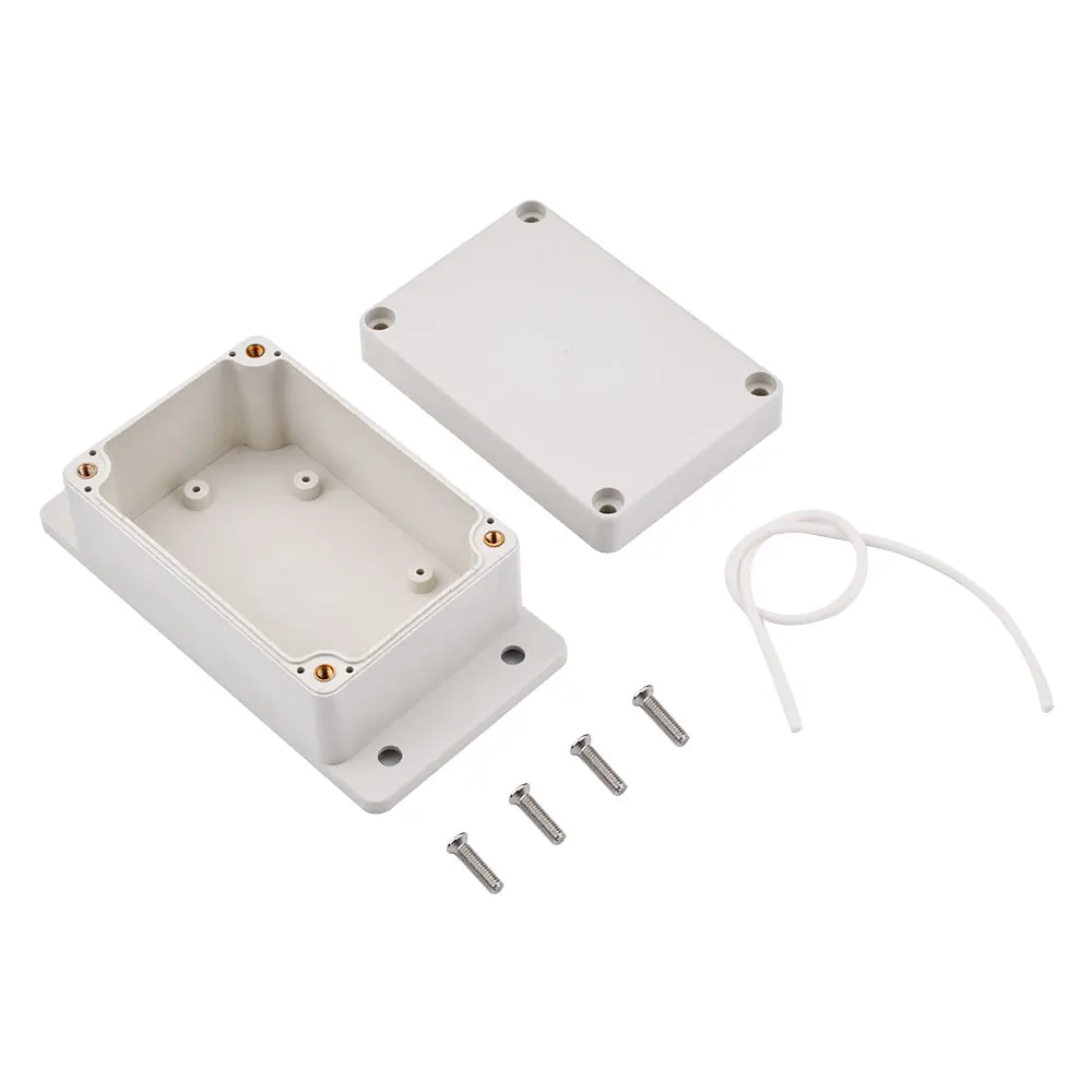 Durable Grey Waterproof ABS Plastic Electronics Project Box with Mounting Features