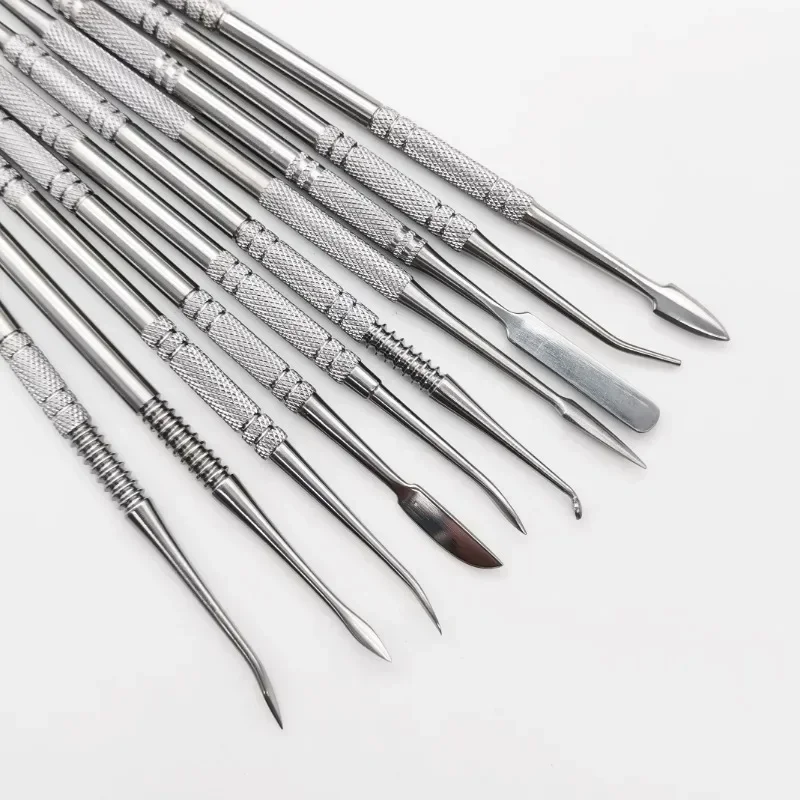 Stainless Steel Soft Clay Tools Polymer Sculpting Smoothing Wax Pottery Ceramic Modeling Carved Tools Accessories 10Pcs/Set polymer clay tools pottery sculpting tools clay sculpting tools pottery tools clay craft tool