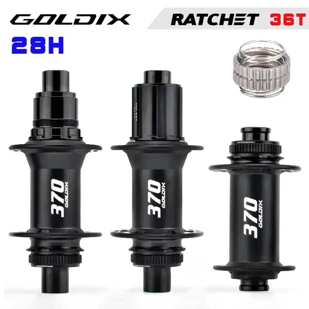 Goldix M370 Mountain Bike Hub Disc Center Lock Freno A Cricchetto 36T Xd / Hg / Ms Boost 28H Mazas Trasera Microsspline Mtb