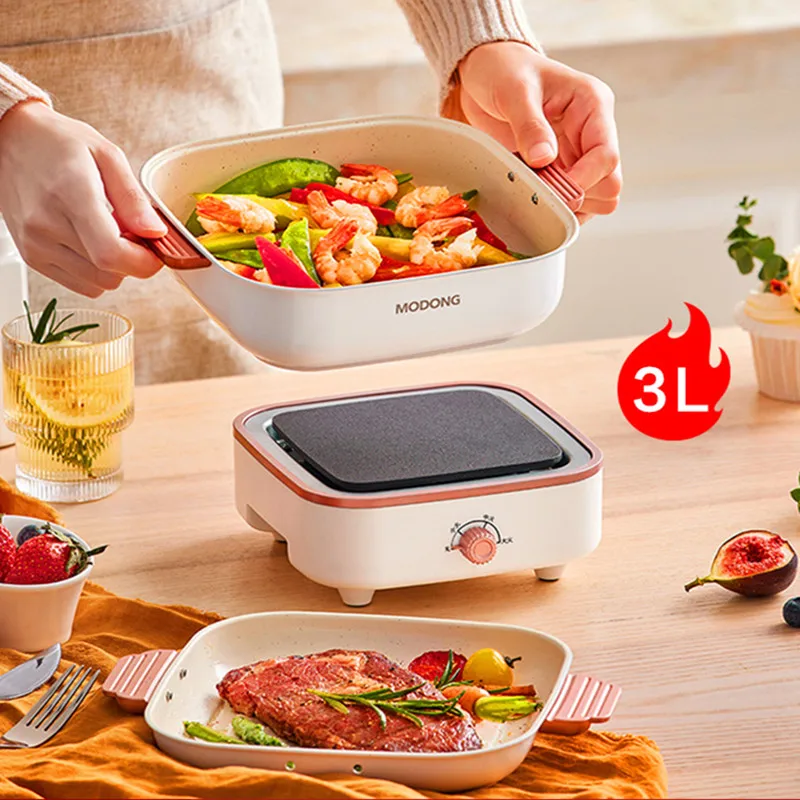 110V/220V Electric Cooking Pot Foldable Hotpot Portable Multicooker Split  Type Rice Cooker Frying Pan Home Travel 1.6L - AliExpress