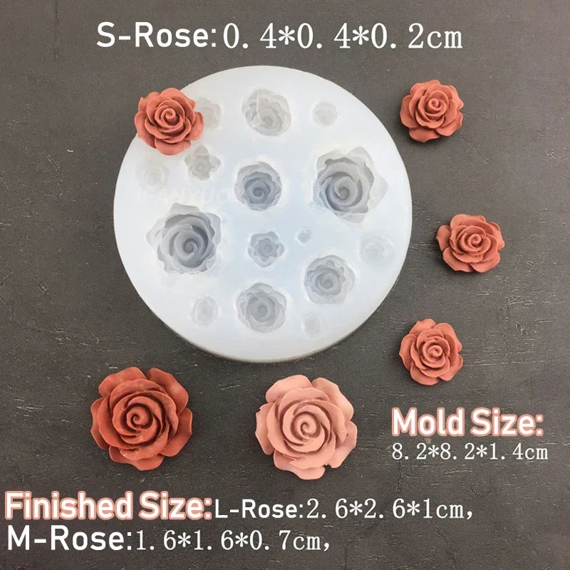 Rose and Leaf Silicone Mold for Cake and Cupcake Decorating