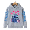 Funny Clothes Christmas Disney Stitch Hoodie Children Cartoon  Kid Girl Boy Lilo and Stitch Sweatshirt Hoody Baby Casual Top 3