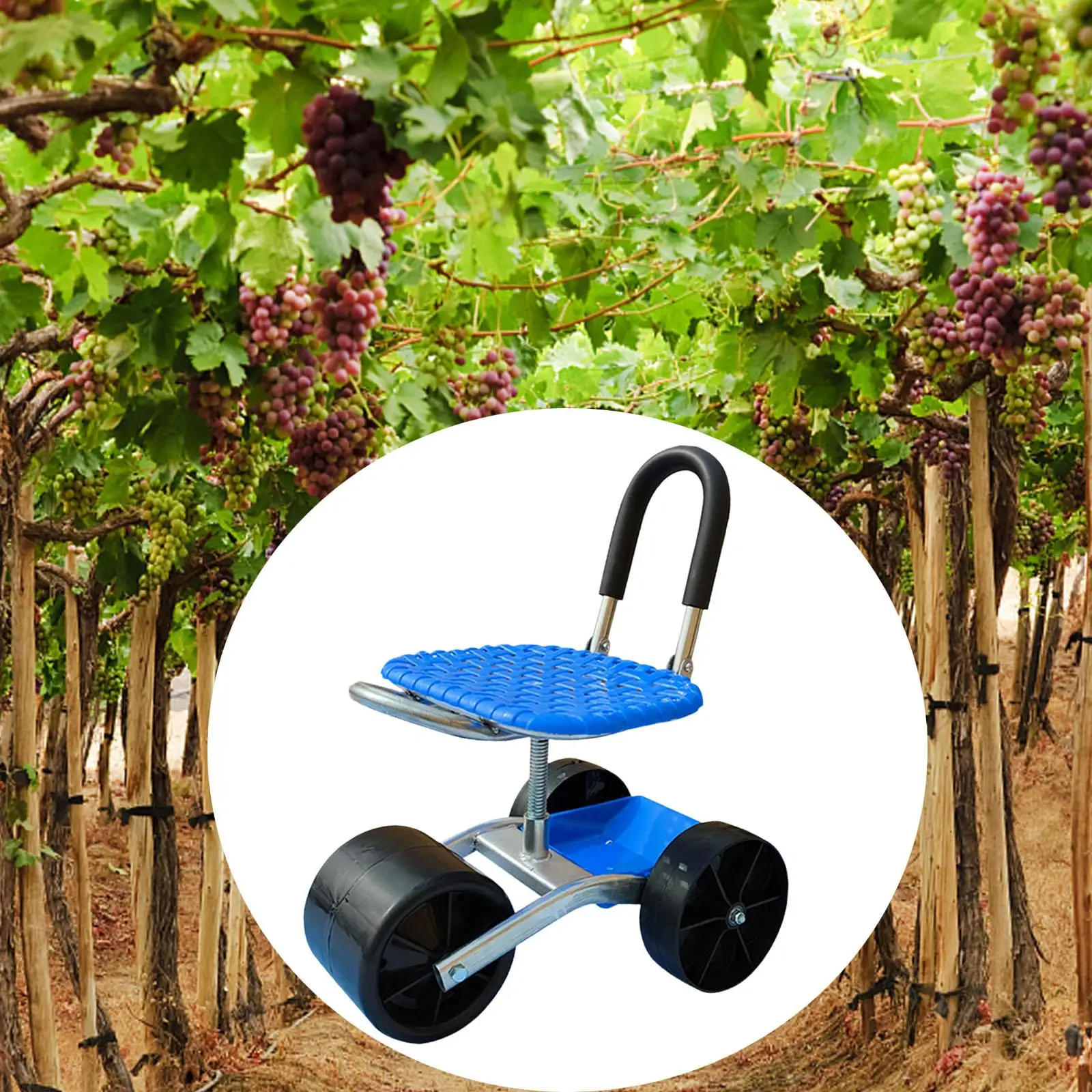 Rolling Garden Work Seat for Gardener Planting Lawn Care Car Maintenance
