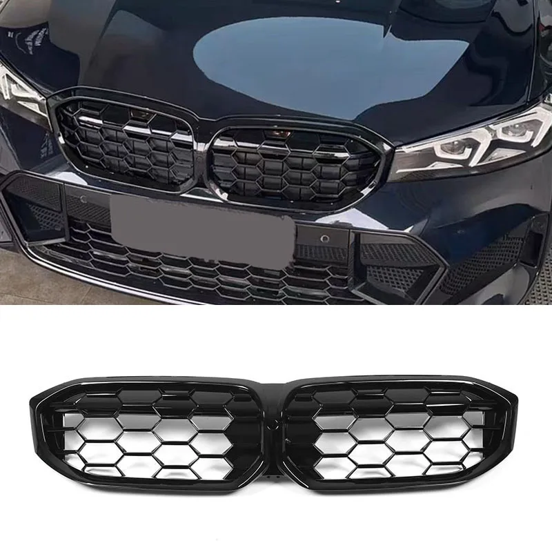 

Glossy Black Car Front Bumper Grille For BMW 3 Series G20 LCI 2022-2023 320i 325i 330i ABS Replacement Grills Car Styling