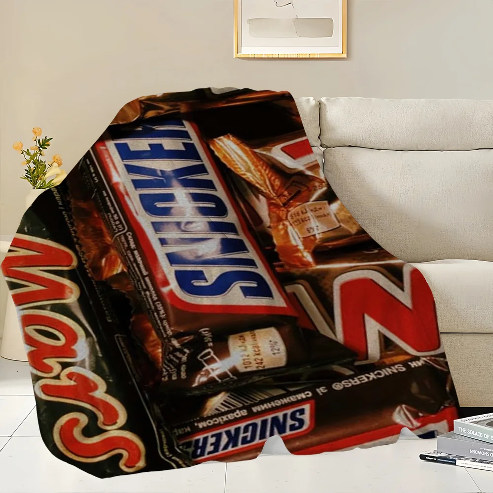 Hot Chocolate Bar Brand S-SnickerS Blanket Comfortable skin living room bed bedroom blanket suitable for travel and gifts 4