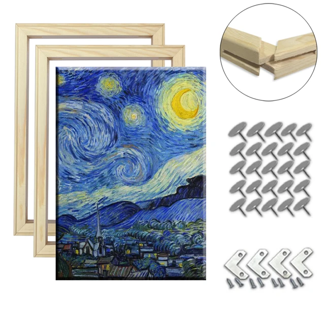 30x40 40x50 Wood Bars Frame for Canvas Paintings Large Size Photo Frame Kit  DIY Diamond Painting Frame Wall Wood Picture Frame - AliExpress