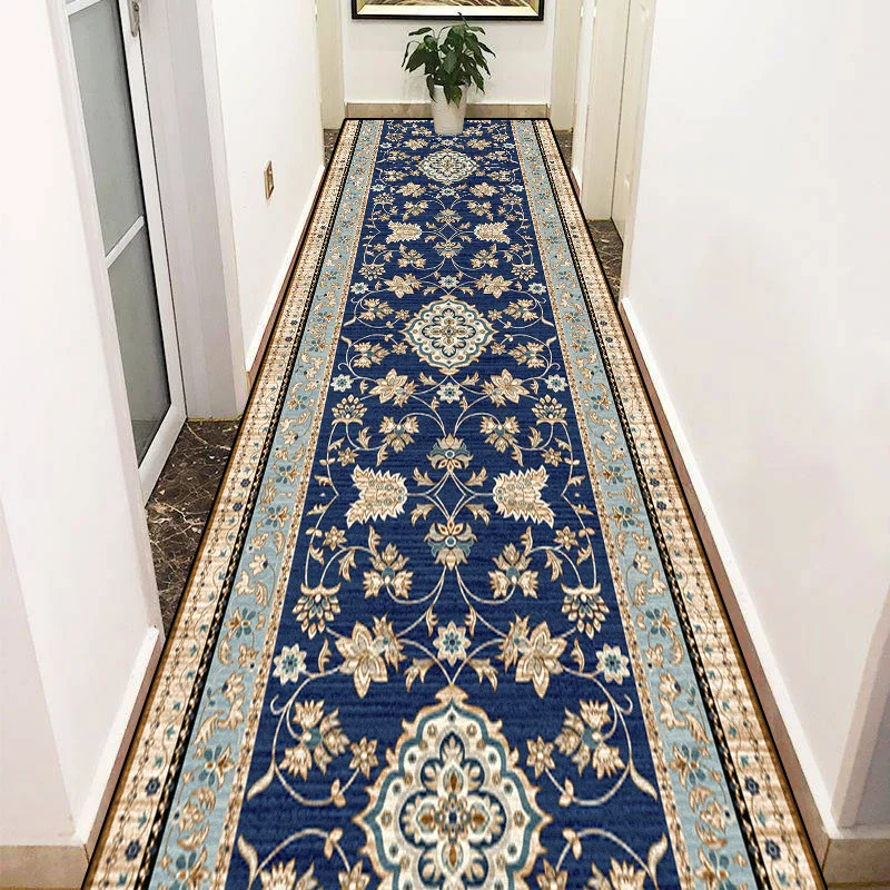 Persian Style Carpet for Living Room Decoration Rugs Non-slip Stairway Hallway Stairs Rug Corridor Aisle Runner Customizable Mat 2