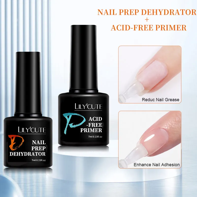 LILYCUTEAcidFreeQuickDryNailPrimersGelPolishProfessionalPrepDehydratorLongLasting