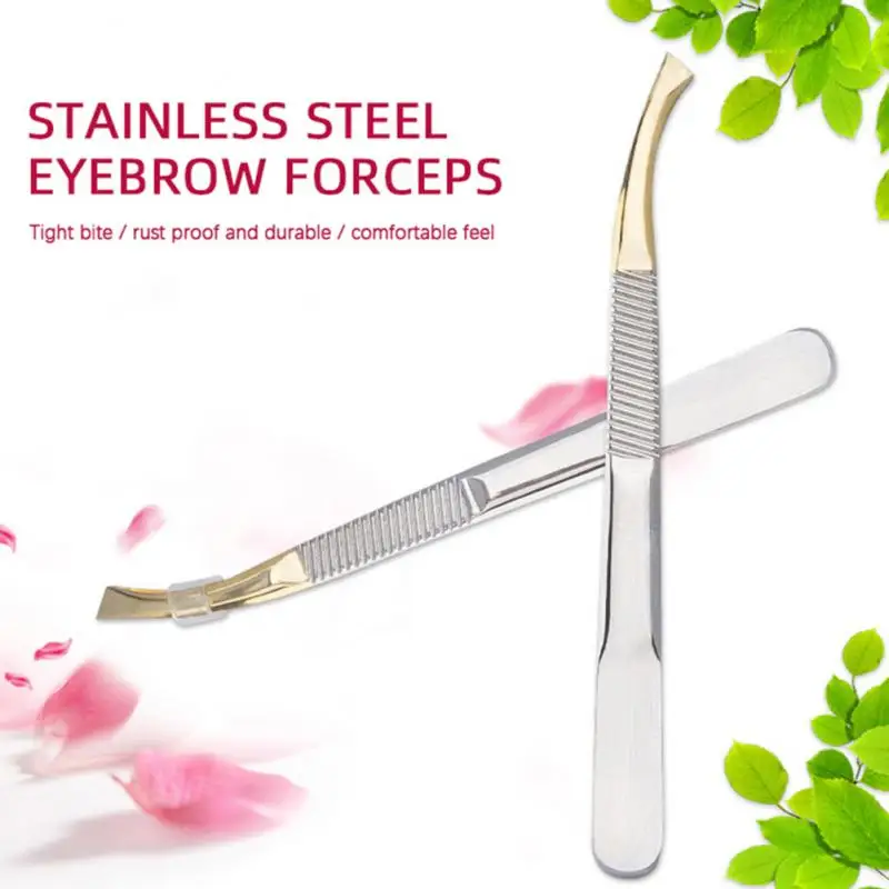 

Eyebrow Trimming Clip Eyebrow Pliers Tool Eyebrow Clip Stainless Steel Clip Eyelash Double Eyelid Tweezers Slant Makeup Tool
