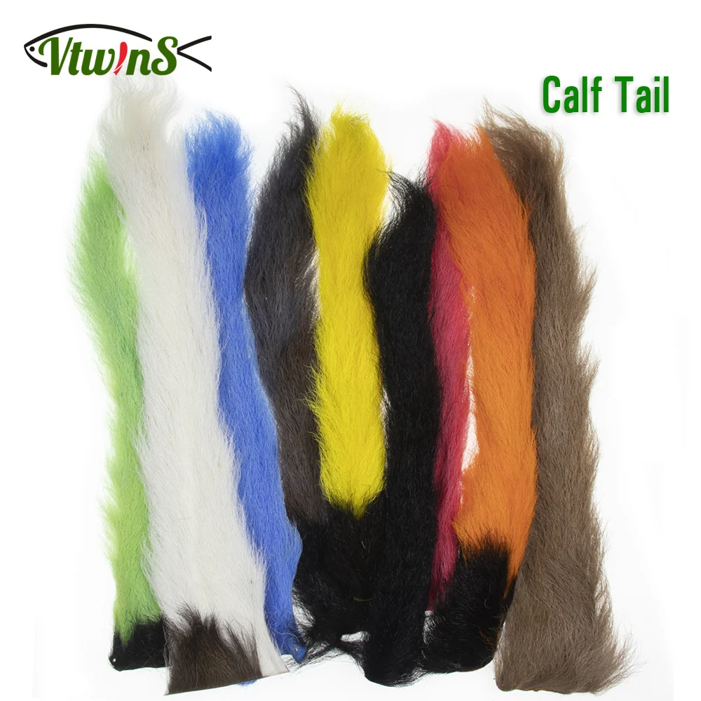 

Vtwins Nature Spirit Calf Tails Kip Tails Fly Tying Tail and Fur for Fly Tying Royal Wulff Parachute Adams Hex Streamer Salmon