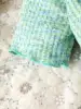St. Patrick's Day Girls' Short sleeved Bell bottom Pants Set Beaded Embroidered Clover Clover Short sleeved Pants Two piece Set 5