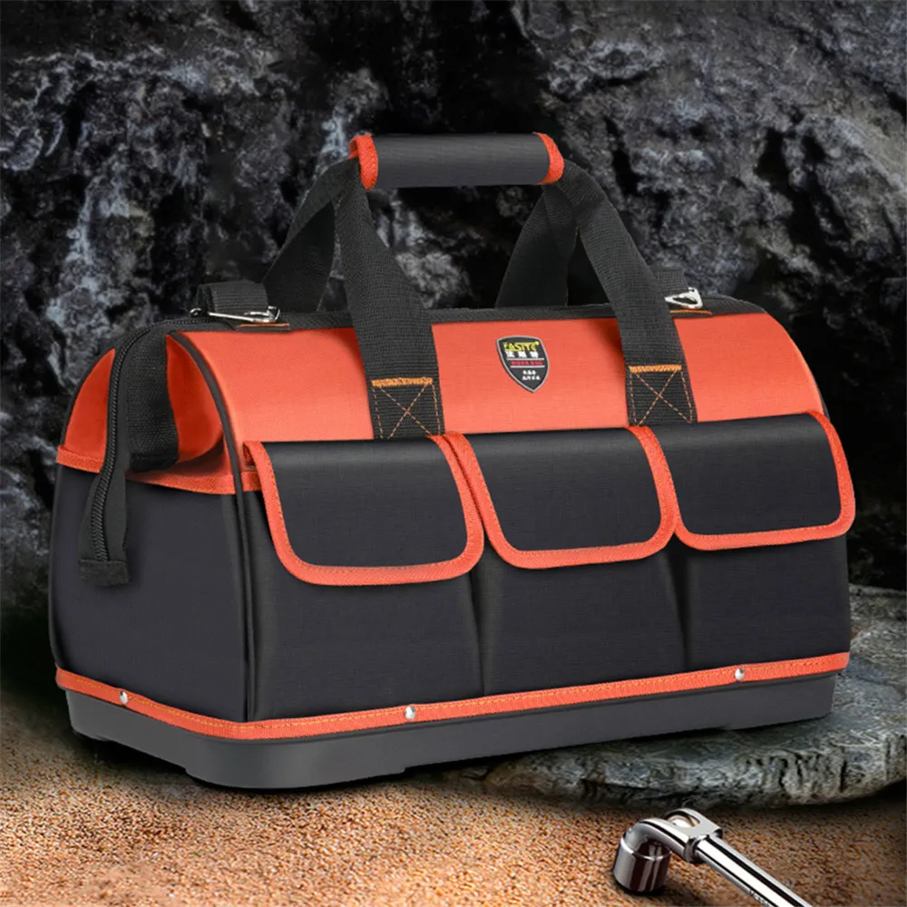 

Heavy Duty Waterproof Tool Bag Multi-Function Electrician Multi-Pocket Tool Storage Work Canvas Oxford Tool Bag Organizer