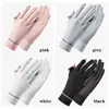 Cycling Driving Running Thin Summer Sun Protection Gloves Mittens Anti-UV Gloves Ice Silk Gloves 6