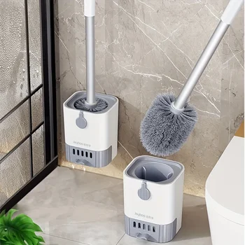 Wall-Mount Toilet Brush Set 1