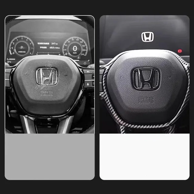 ABS Car Steering Wheel Emblem Sticker Accessories For Honda Civic FIT Accord Prelude CRV 5th City CRZ CRX Jazz HRV Pilot Odyssey 2