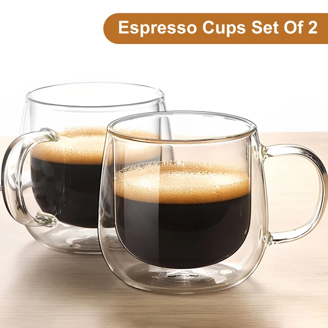 Double Wall Glass Espresso Cups  Coffee Cup Double Glass - Transparent  Glass Cup - Aliexpress