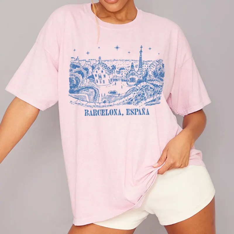 Kids Travel Barcelona Graphic T-Shirt