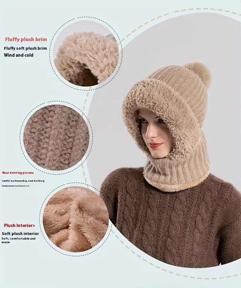 Winter Lined Knit Hat