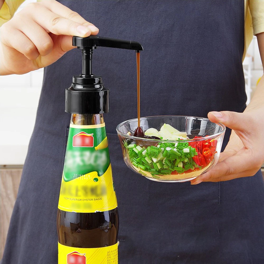 Kitchen Squeezer Nozzle Press Pump Head Oil Pot Squeezer Tomato Sauce Press Nozzle Dispenser Kitchen Tools