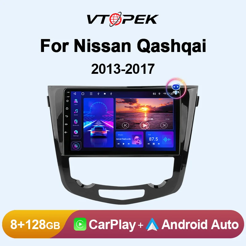 

Vtopek 2 Din Android 11 Car Radio for Nissan J11/Qashqai X-Trail/Rogue/Dualis 2013-2021 Multimedia Player Carplay DVD Head Unit