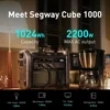 Portable Power Station Cube 1000 2200W AC Outlets 1024Wh LiFePO4 Batter Expandable Battery Capacity up to 5kWh Solar 3