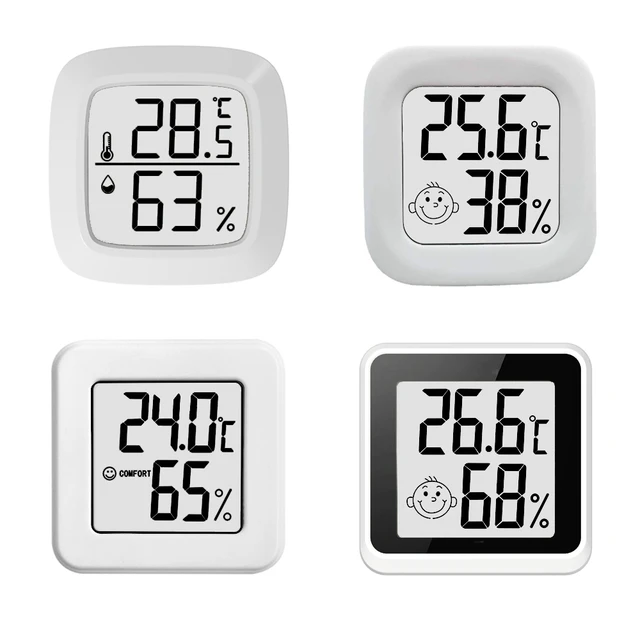 Mini Hygrometer Small Thermometer Hygrometer Monitor Car Thermometer  Hygrometer Clock, Mini Small Classic Temp Gauge - AliExpress