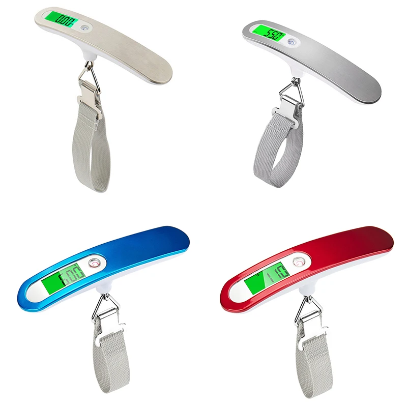 Hand Held Digital Luggage Scale 50kg/110lb LCD Digital Hanging Belt Scale For Travel Suitcase