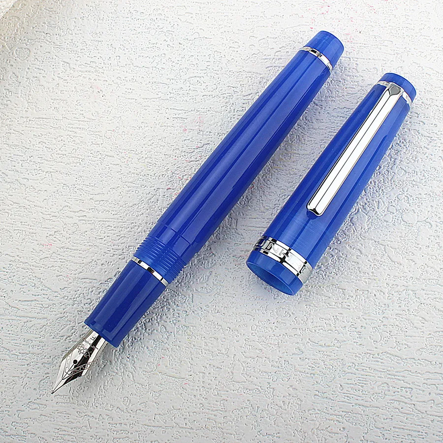 JINHAO 82 Blue Fountain Pen Student F EF Ink Pen High Quality Calligraphy Pen Stationery School Office Supplies 5