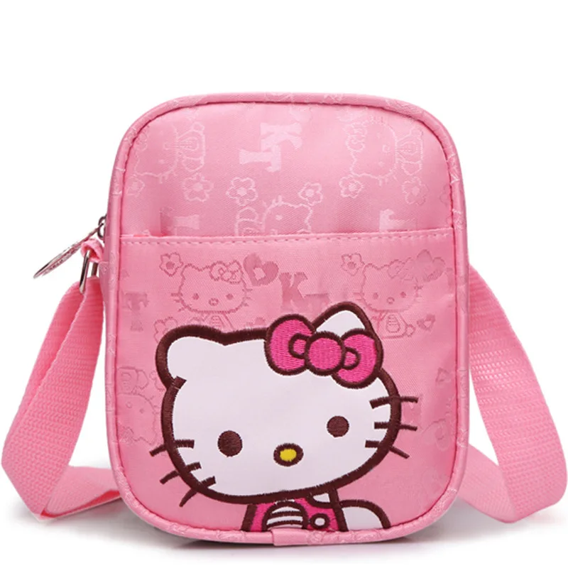 Hello Kitty Children's Exquisite Messenger Bag Pink Princess Small Bag Girl Cute Cartoon Small Shoulder Bag