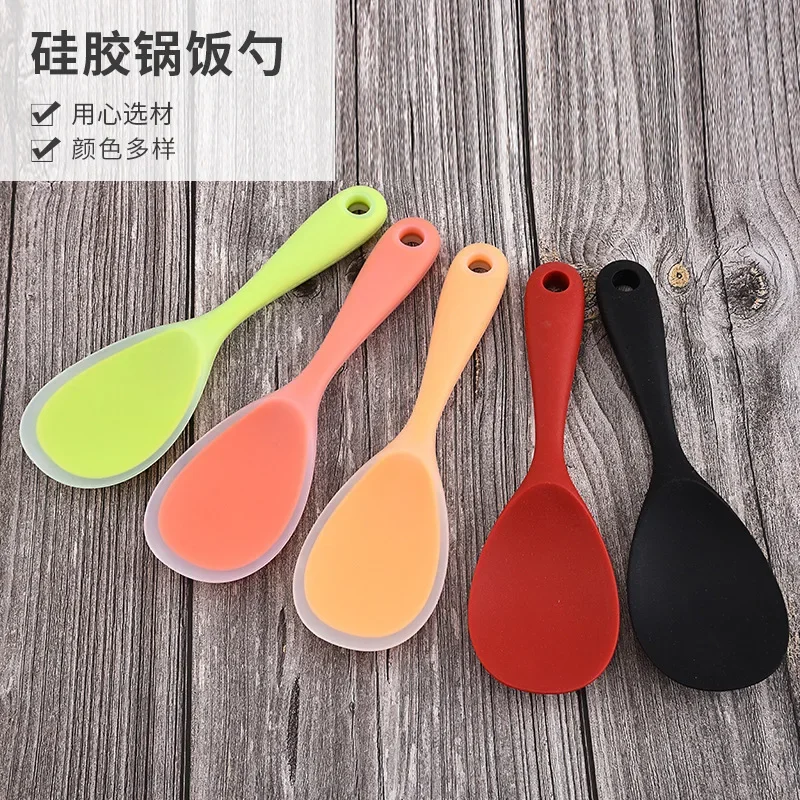 

Food Grade Silicone Rice Spoon Non-stick Rice High Temperature Resistant Silicone Spoon Integrated Rice Cooker Special
