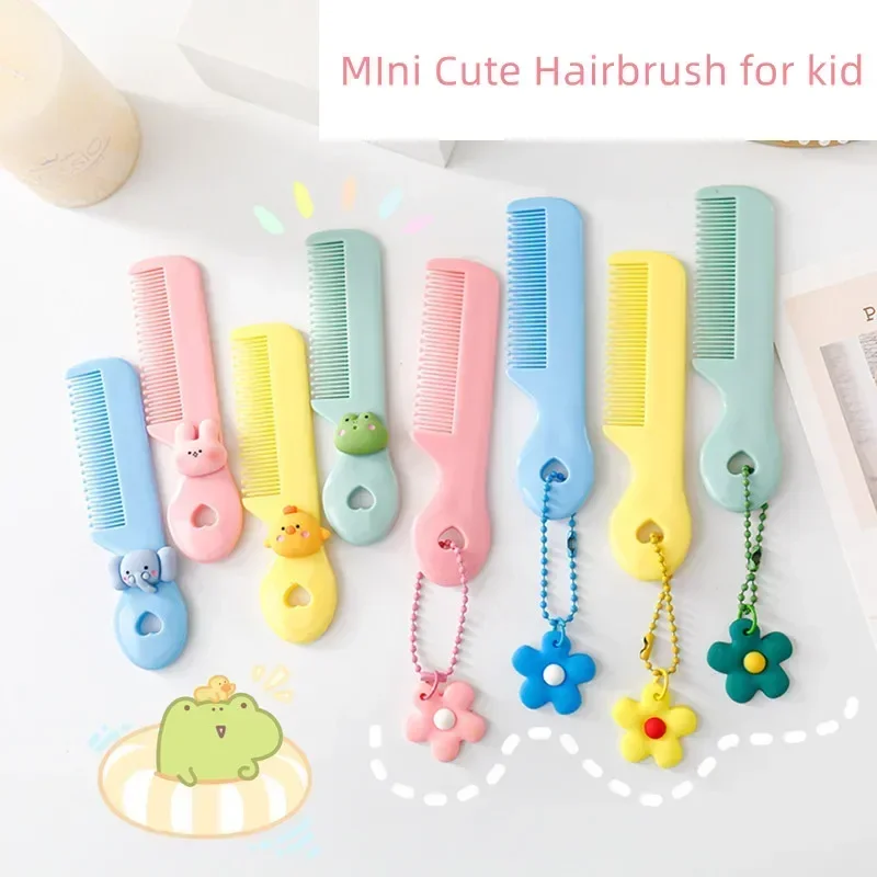 Ins Mini Cute Comb for Baby Girl Boy Small Koran Cartoon Animal Floral Protable Hair Brushes Little Girl Kid Hair Accessories hair brush comb baby hair comb
